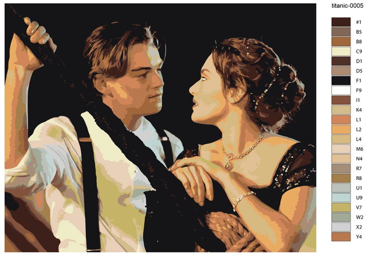 Картина по номерам «Титаник: Джек и Роза 2» — картинка 2