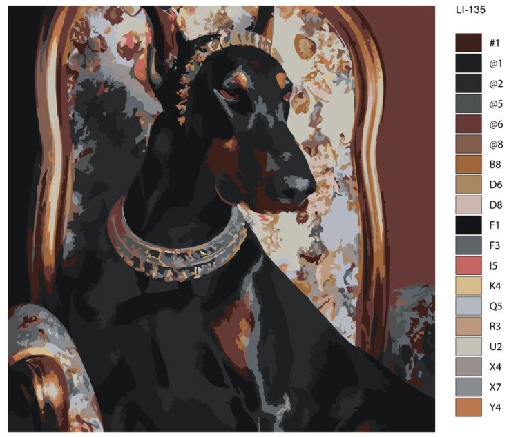 Картина по номерам «Королевский пёс» — картинка 2