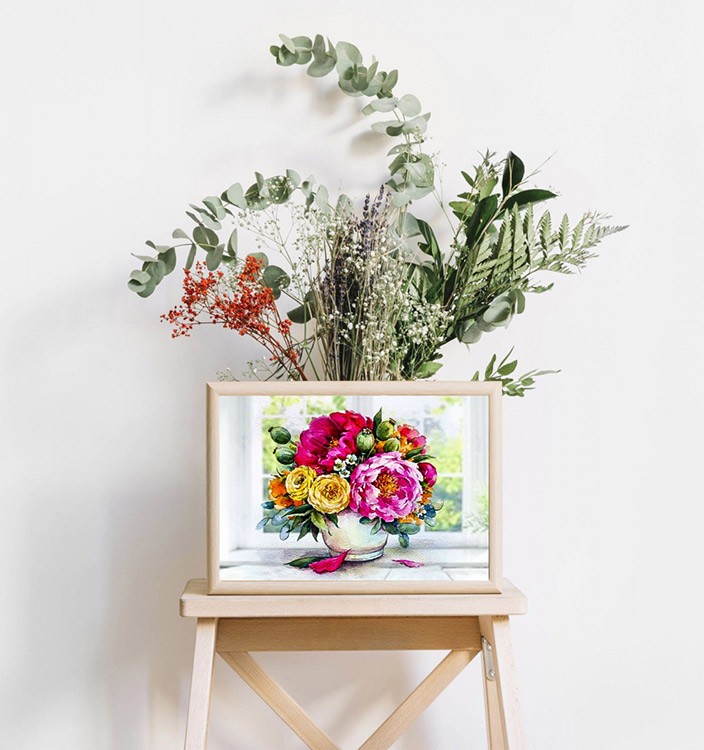 Алмазная вышивка «Цветочное настроение» — картинка 5