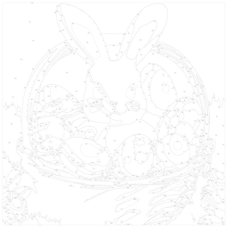 Картина по номерам «Пасхальная корзинка» — картинка 3