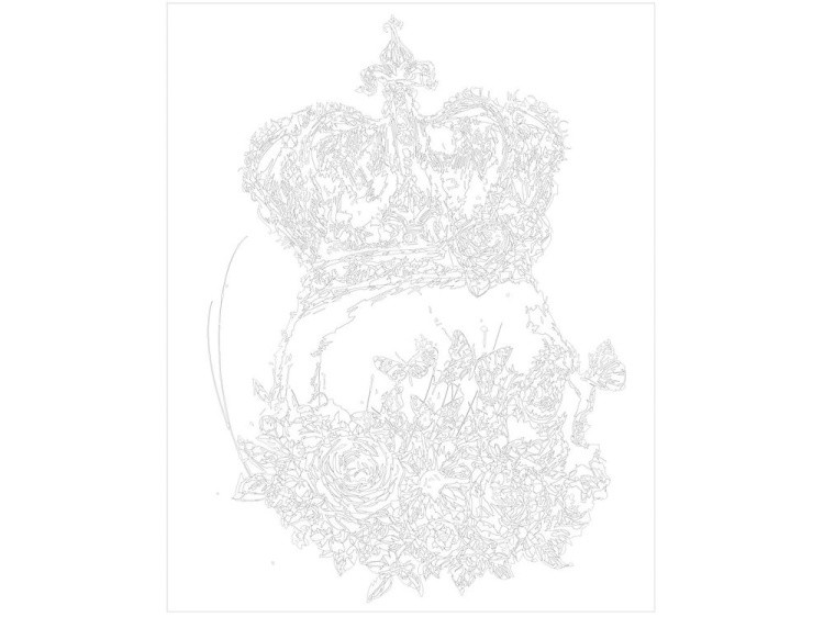 Картина по номерам «Королевский череп» — картинка 3