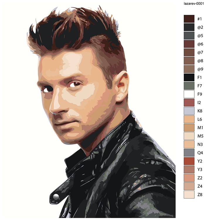 Картина по номерам «Российский музыкант Сергей Лазарев 1» — картинка 2