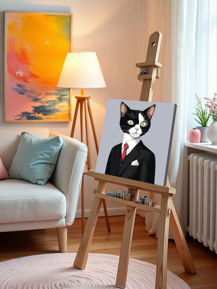 Картина по номерам «Кот в официальном костюме» — картинка 9