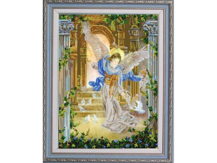 Рисунок на ткани «Ангел и голуби»