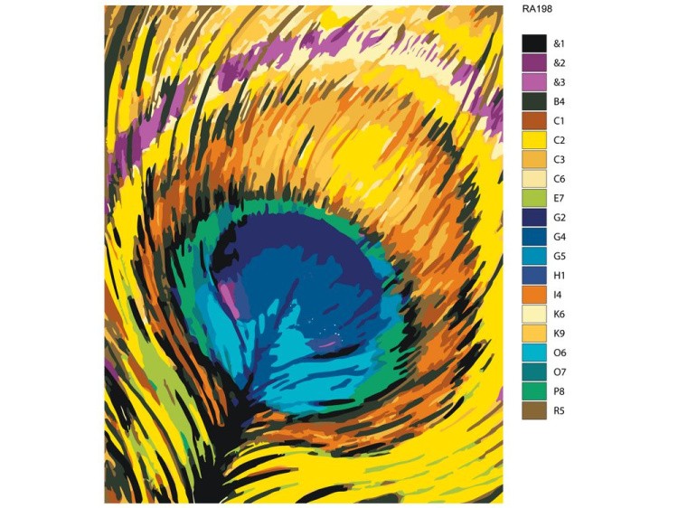 Картина по номерам «Перо павлина» — картинка 2