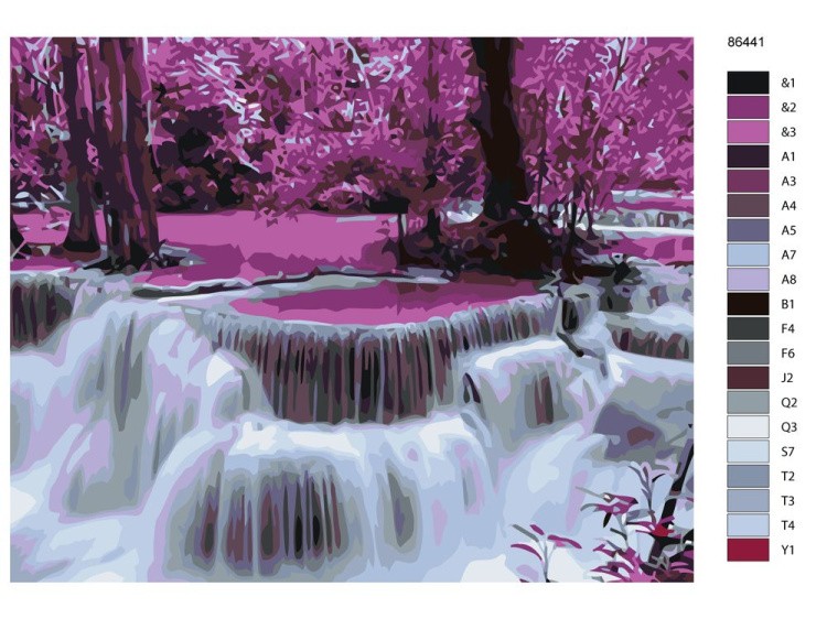 Картина по номерам «Водопад» — картинка 2