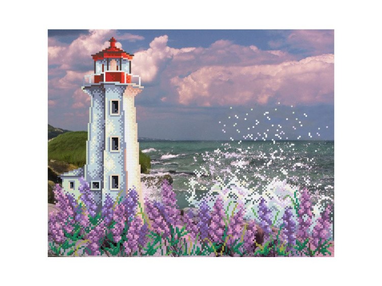 Рисунок на габардине «Романтичный маяк»
