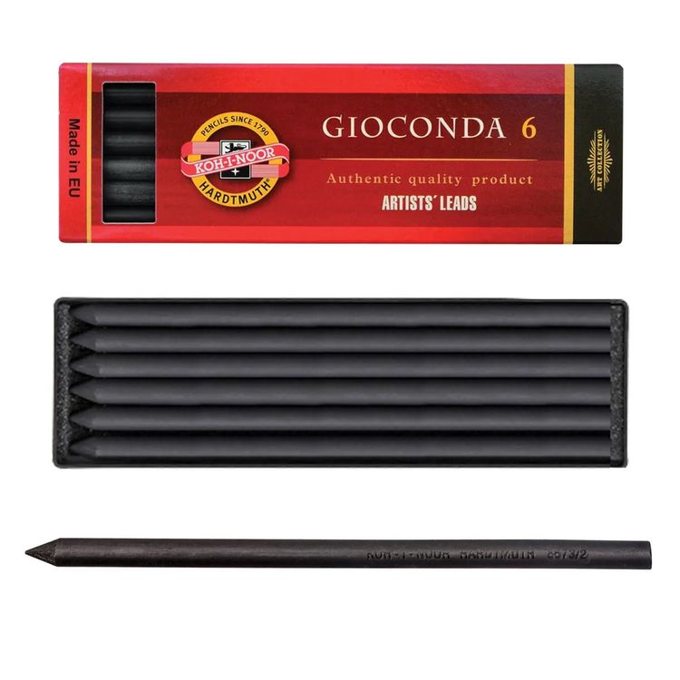 Уголь искусственный для рисования «Gioconda», набор 6 шт., средней мягкости — картинка 2