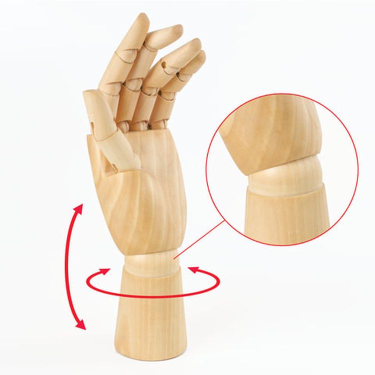 Манекен художественный «Рука», высота 25 см., женская левая, дерево, BRAUBERG ART CLASSIC — картинка 4