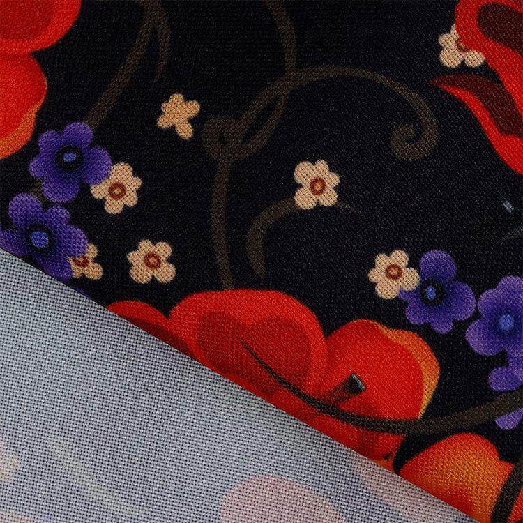 Ткань Габардин, 3 м x 155 см, 140 г/м², цвет: цветочный принт, IDEAL — картинка 4