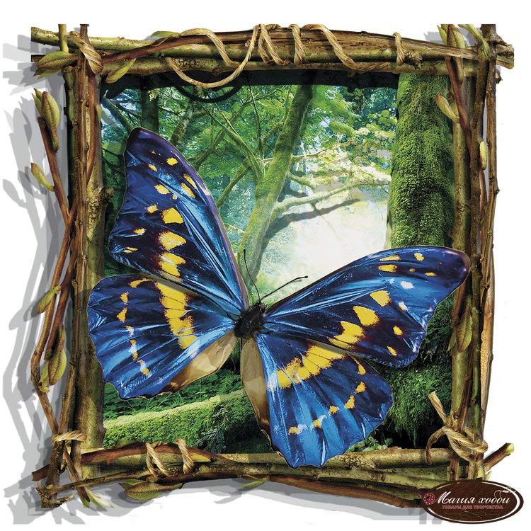 Набор папертоль «Бабочка голубая» 24x24 см — картинка 2