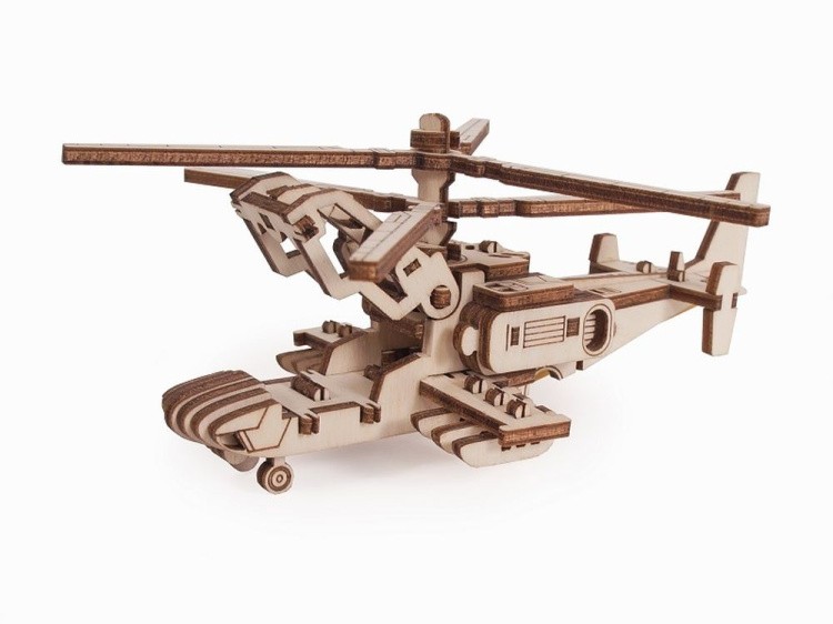 Конструктор из дерева Lemmo вертолет Акула, 41 деталь — картинка 2
