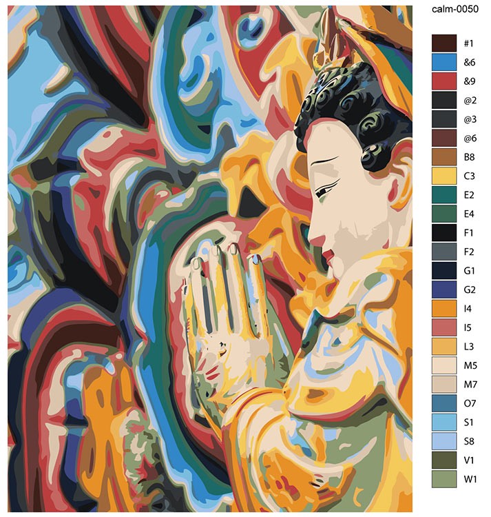 Картина по номерам «Религия буддизм: Будда статуя 40x50» — картинка 2