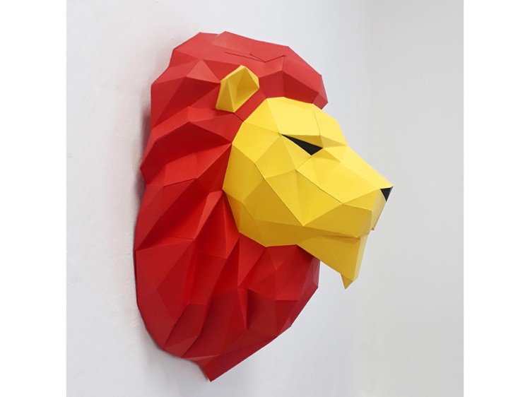 Бумажная модель для склеивания трофей «Лев» — картинка 2