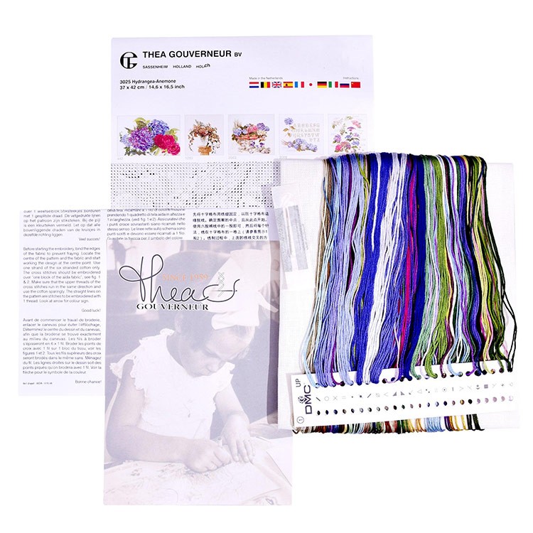Набор для вышивания «Гортензия и анемоны» — картинка 3