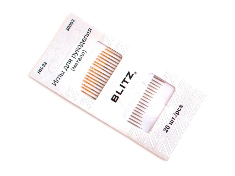 Иглы ручные Blitz для рукоделия, 20 шт. — картинка 2