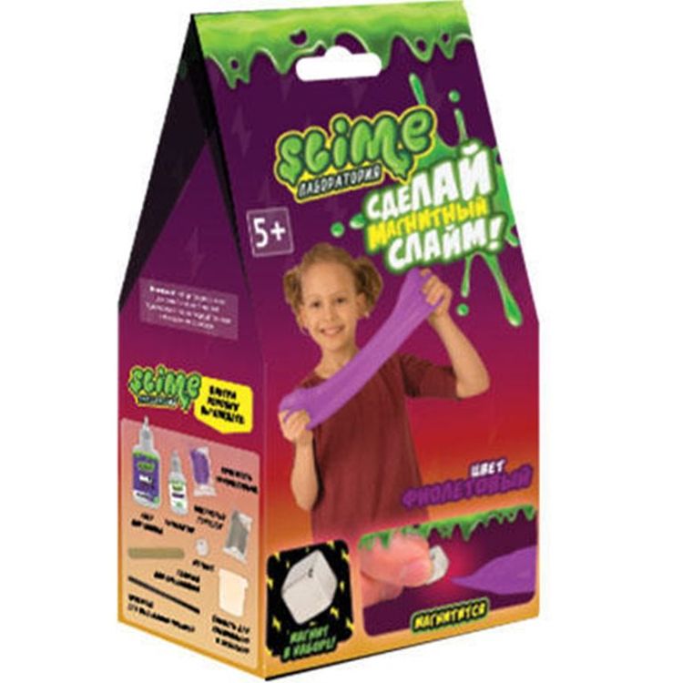 Малый набор для девочек Slime «Лаборатория», фиолетовый магнитный, 100 гр.