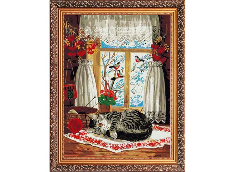 Картина по номерам «Зима за окном» — картинка 3
