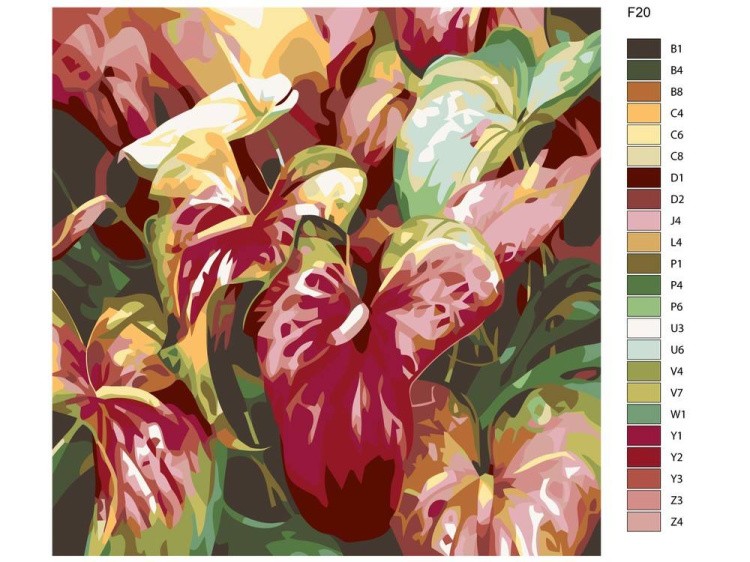 Картина по номерам «Антуриум» — картинка 2