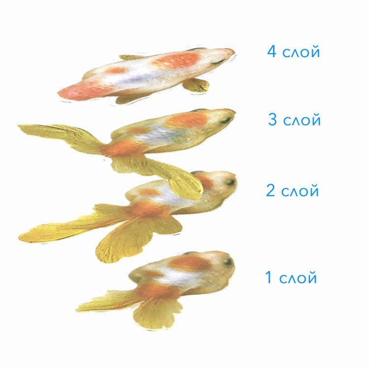 Рыбки для заливки эпоксидной смолой 3D, стиль 8 — картинка 3