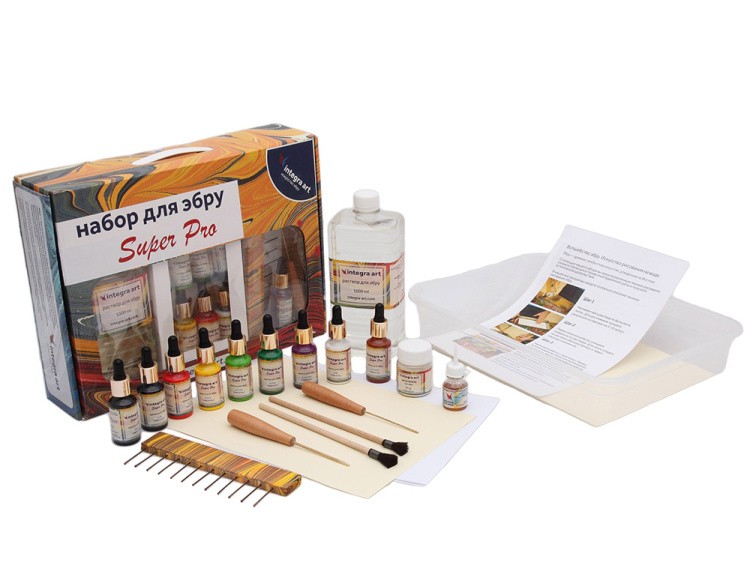 Набор для эбру «Super Pro» 9 цветов, Integra Art — картинка 3