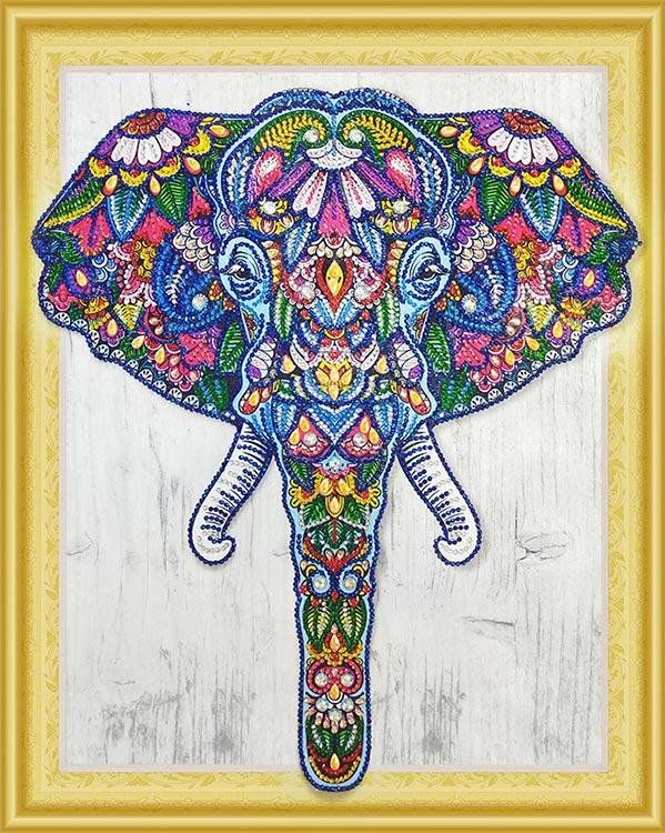 Алмазная вышивка 5D «Индийский слон»