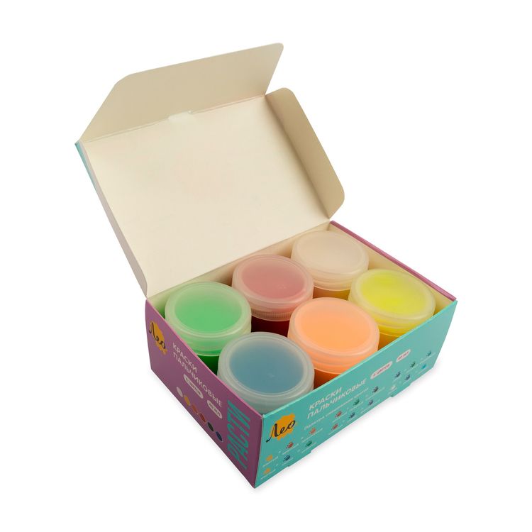 Краски пальчиковые Лео «Расти», 6 цв., 40 мл — картинка 2
