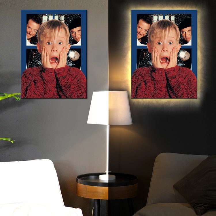 Картина по номерам «Один дома» LED подсветка — картинка 2