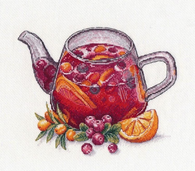 Набор для вышивания «Ягодный чай»