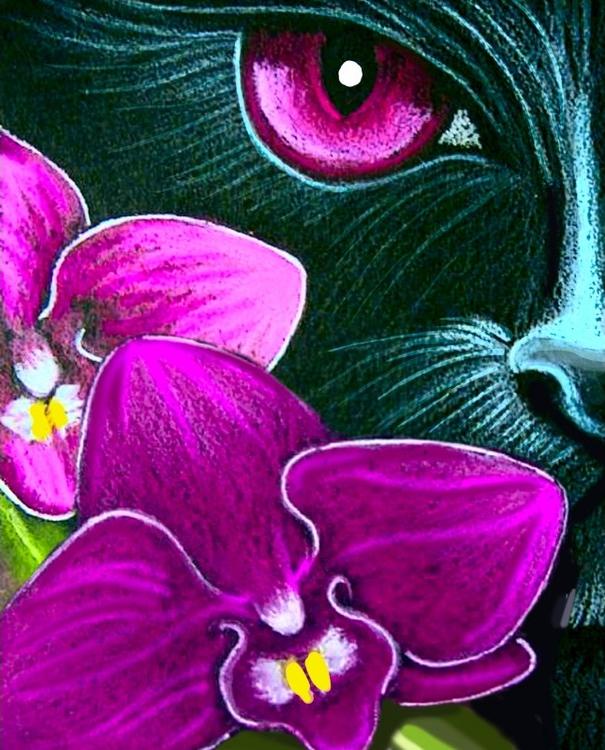 Алмазная вышивка «Лиловый взгляд» — картинка 2