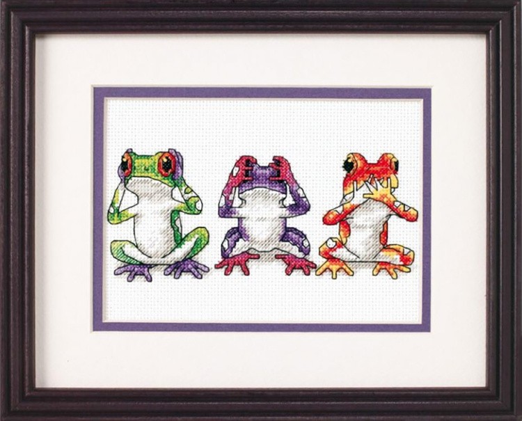 Набор для вышивания «Трио древесных лягушек» — картинка 2