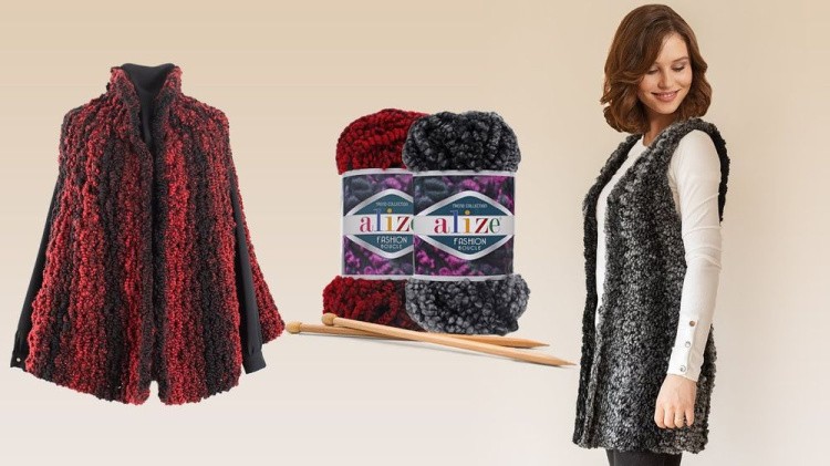 Пряжа ALIZE Fashion boucle (56), красный, 5 шт. по 100 г — картинка 3