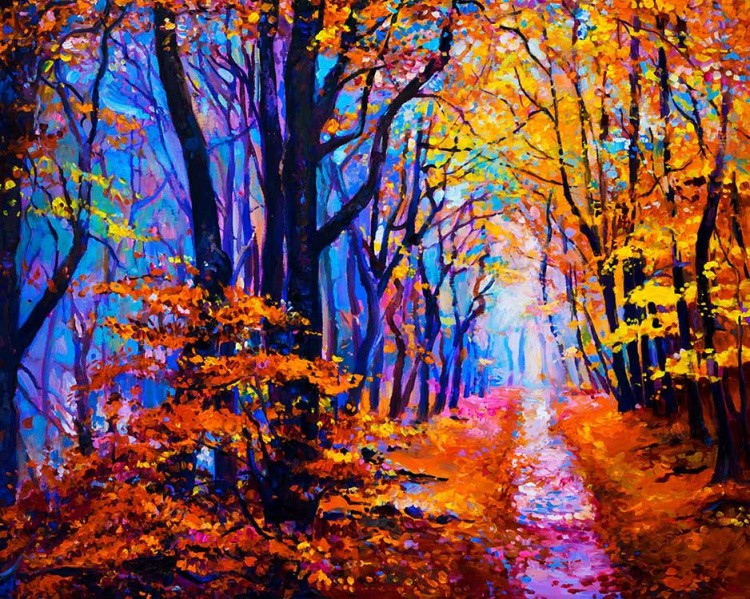 Картина по номерам «Осенняя лесная тропа»
