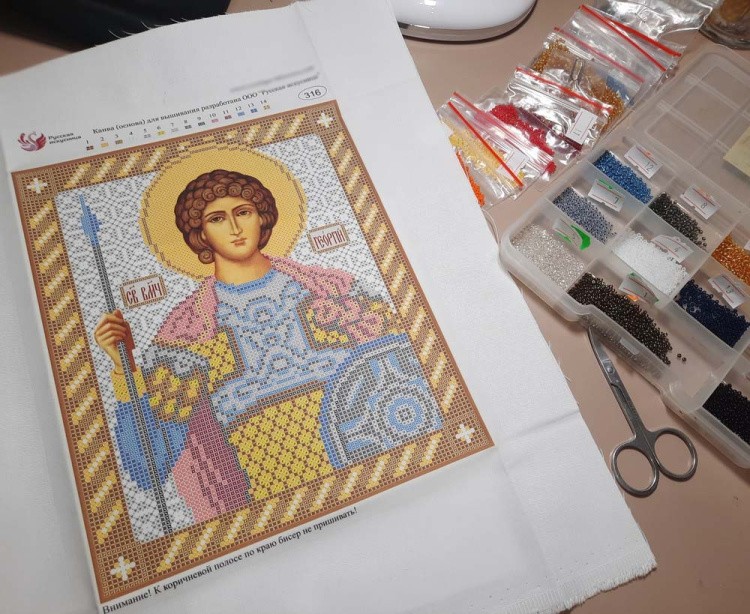 Набор вышивки бисером «Святой Георгий Победоносец» — картинка 2