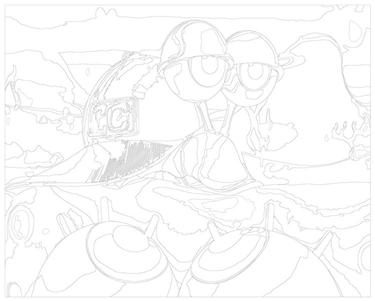 Картина по номерам «Губка Спанч Боб и улитка Гэри 2» — картинка 3