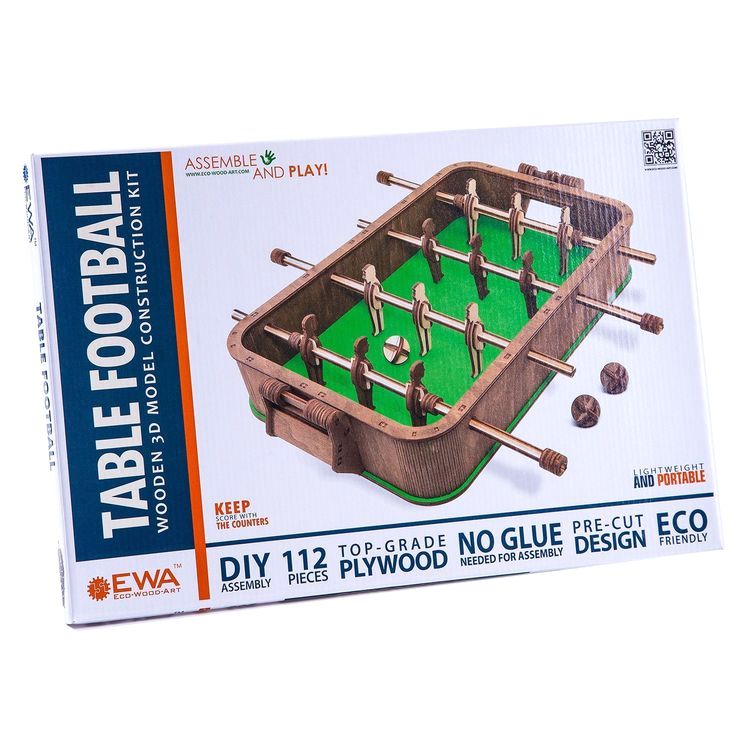 Конструктор деревянный 3D «Настольный футбол», Eco Wood Art — картинка 5
