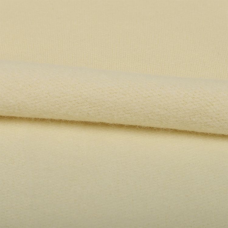 Ткань трикотаж Футер 2х нитка, начес, с лайкрой, 6 м, ширина 200 см, цвет: ваниль, TBY — картинка 4
