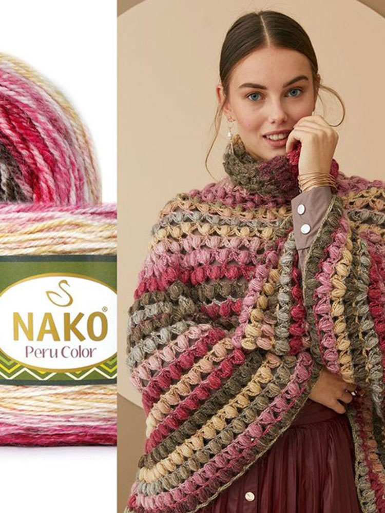 Пряжа NAKO PERU COLOR (Нако Перу колор), (32187), мультиколор, 4 шт. по 100 г — картинка 9