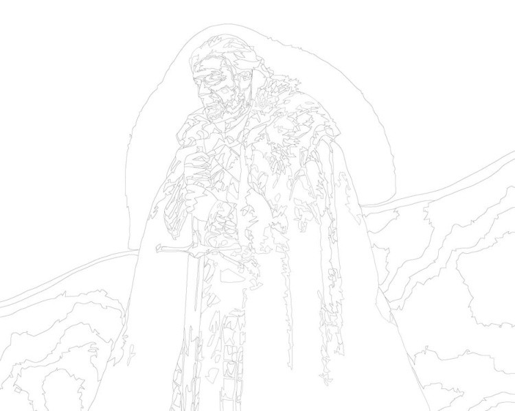 Картина по номерам «Игра престолов: Эддард Старк 2» — картинка 3