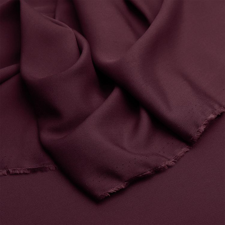 Ткань Штапель, матовая, 5 м, ширина 145 см, 110 г/м2, цвет: 27 бордовый, TBY — картинка 4