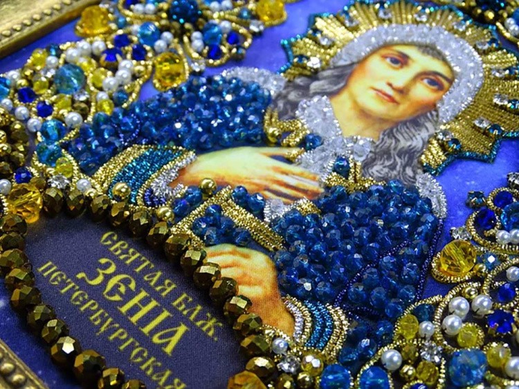 Набор вышивки хрустальными камнями «Святая Ксения» — картинка 3