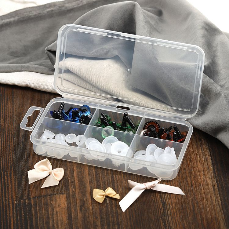 Набор глаз в органайзере винтовые, пластик, с лучиками ассорти, d11-20 мм, 30 шт., с фиксацией №1, Magic 4 Toys — картинка 4