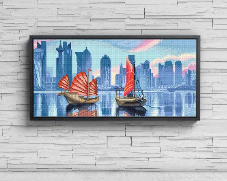 Алмазная вышивка «Лодки драконов» — картинка 3