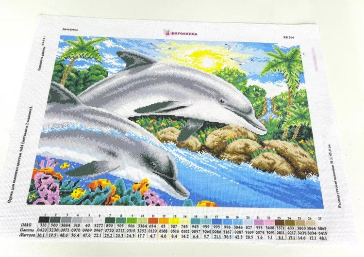 Рисунок на ткани «Дельфин» — картинка 4