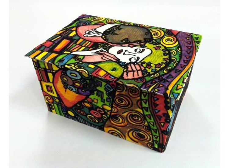 Коробка-раскраска «Климт» + 10 маркеров — картинка 5