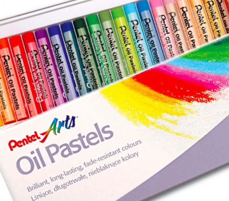 Пастель масляная Pentel Arts Oil Pastels, 25 цв. — картинка 3