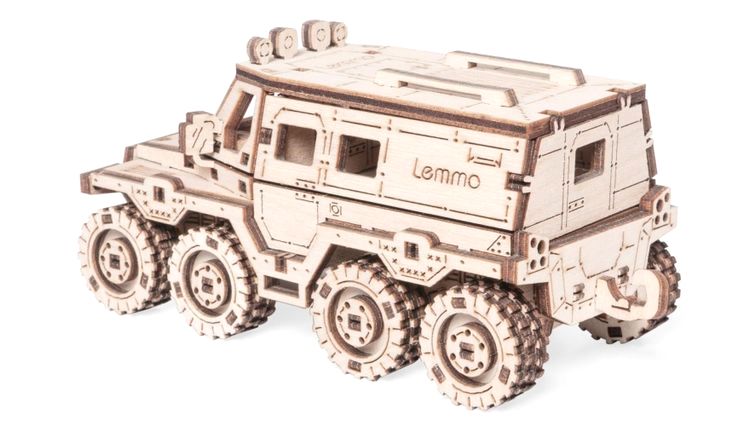 Деревянный конструктор, сборная модель Lemmo «Внедорожник Бархан» — картинка 5