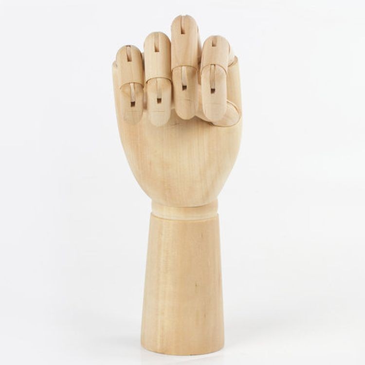 Манекен художественный «Рука», высота 30 см., мужская левая, дерево, BRAUBERG ART CLASSIC — картинка 4