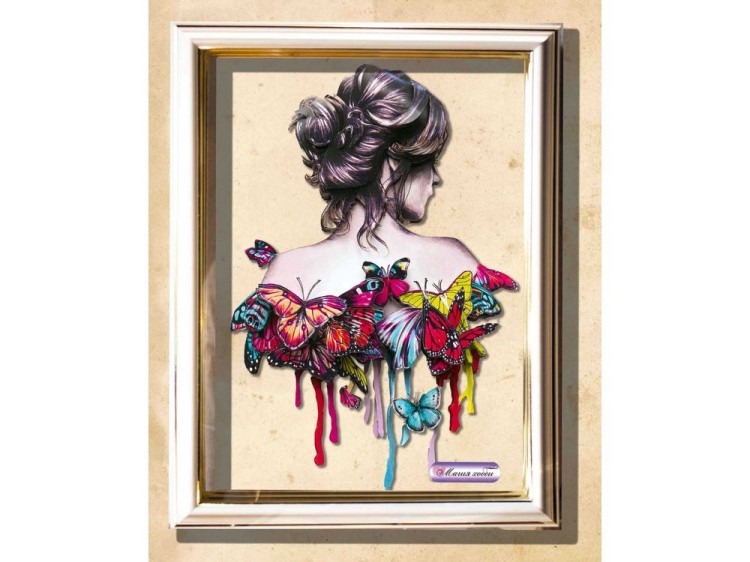 Папертоль «Девушка в бабочках» — картинка 4