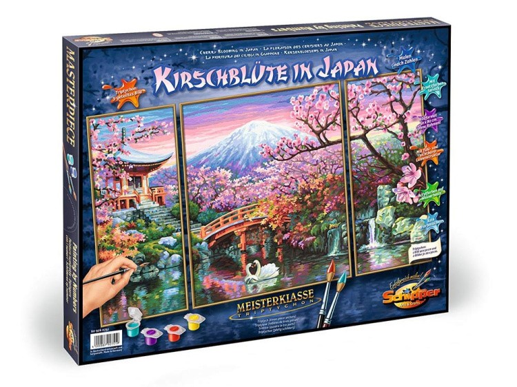 Картина по номерам «Цветущая вишня» — картинка 3